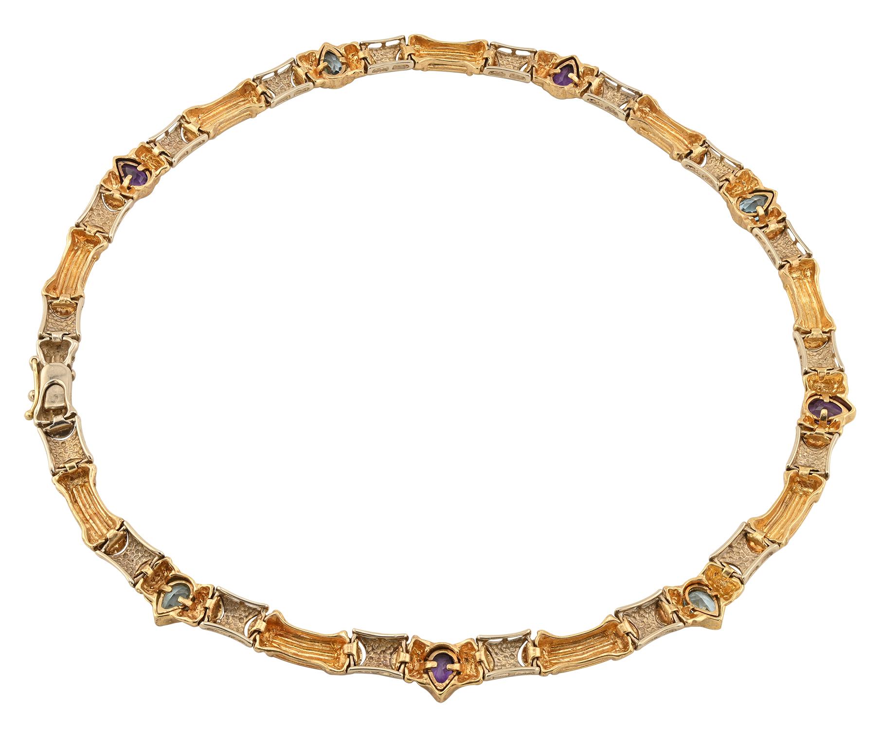 da uomo o donna Sophia D. Collana in oro giallo multicolore in vendita