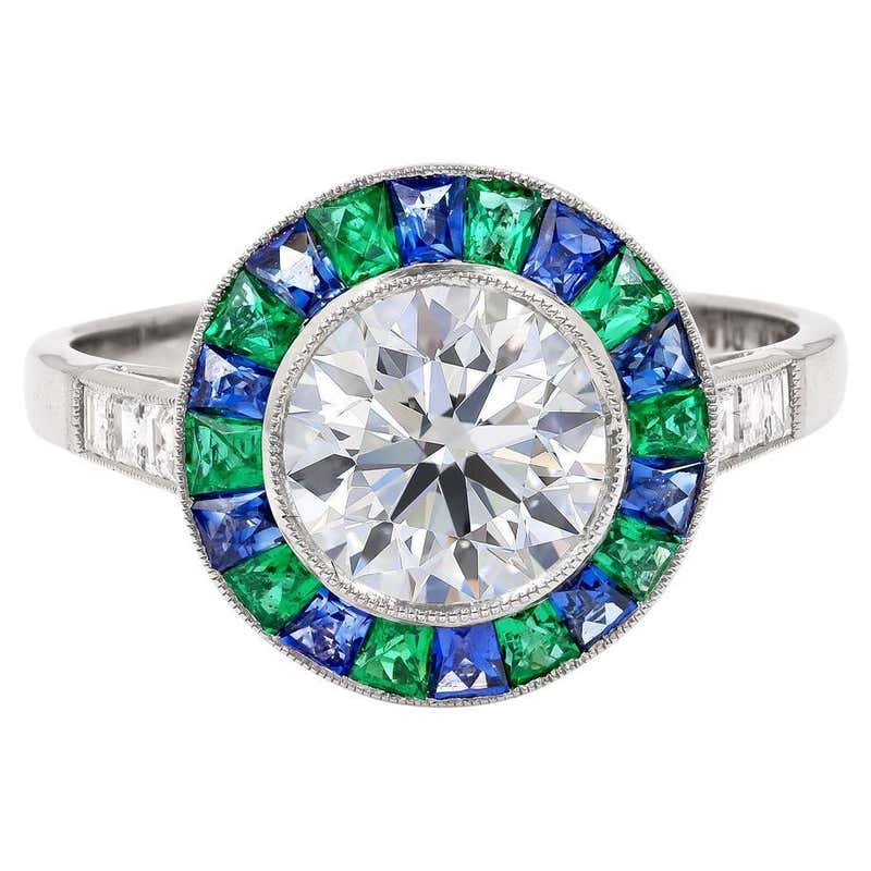 Multi Gem Floral Ring For Sale at 1stDibs