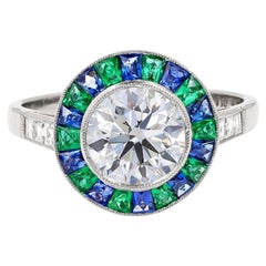 Sophia D. Ring mit mehreren Edelsteinen im Art Deco Style
