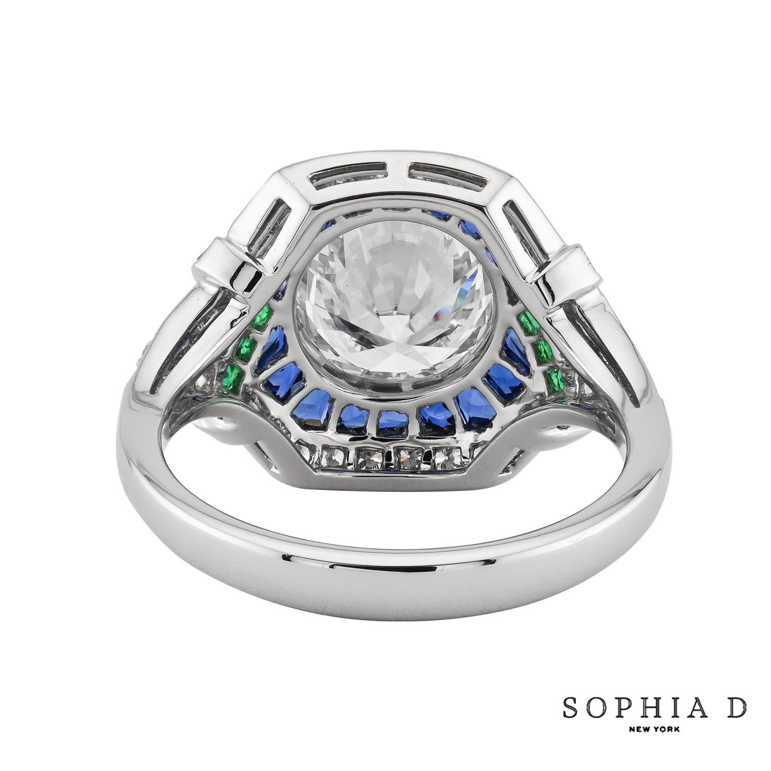 Taglio rotondo Anello D.D. A Style con più pietre preziose in vendita