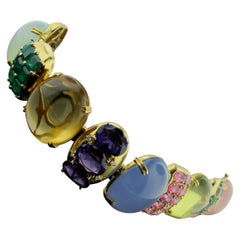 Sophia D Multi-Stone and Semi-Precious Original Bracelet in 18 Karat Yellow Gold