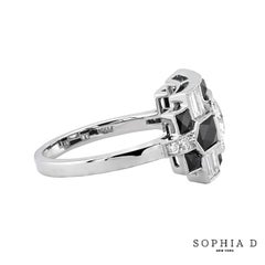 Sophia D. Onyx and Diamond Platinum Ring