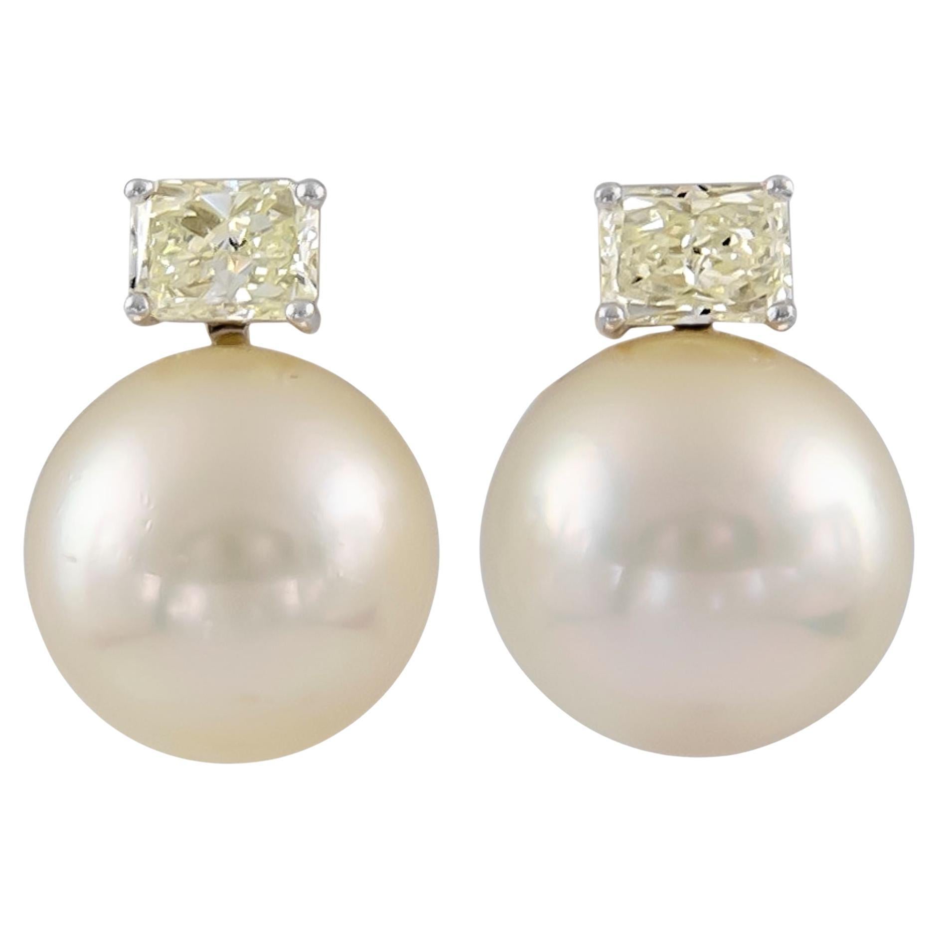 Sophia D. Pearl and Diamond Earrings