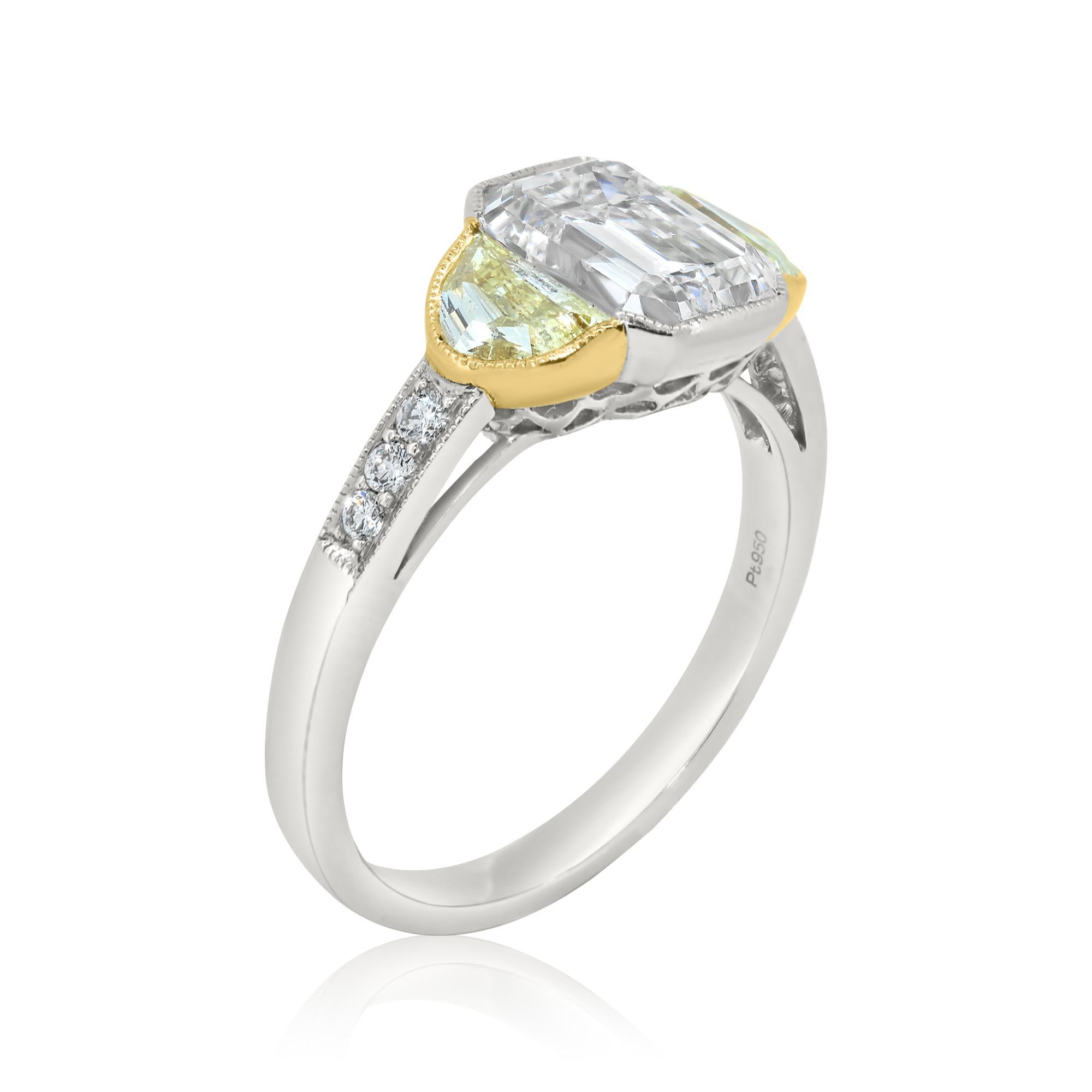 Women's or Men's Sophia D Platinum Engagement Ring For Sale