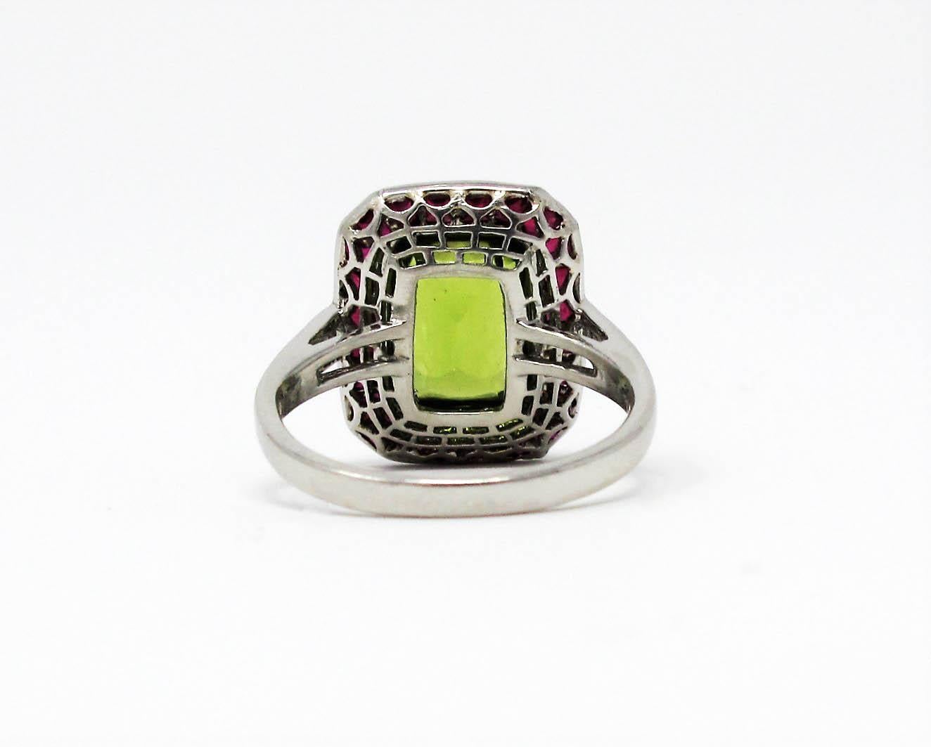 peridot and ruby ring