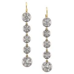 Sophia D Round Diamond Drop Earrings in 18K Yellow Gold and Silver Sophia D Round Diamond Drop Earrings in 18K Yellow Gold and Silver