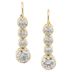 Sophia D Round Diamond Drop Earrings in 18K Yellow Gold Sophia D Round Diamond Drop Earrings in 18K Yellow Gold