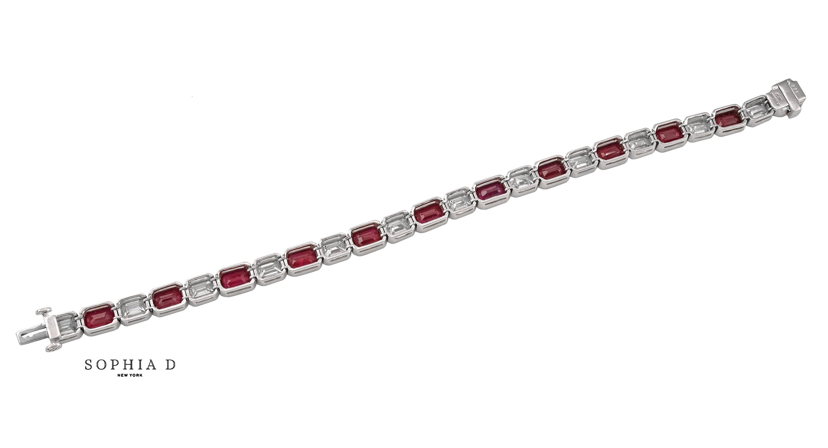 Bracciale con rubini e diamanti di Sophia D. In condizioni Nuovo in vendita a New York, NY
