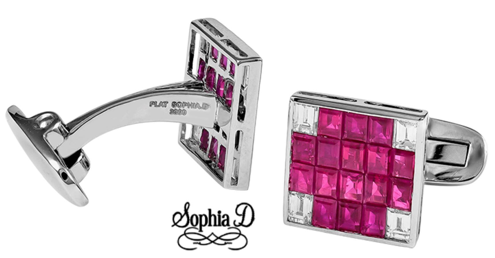 Sophia D. cufflinks with 3.16 carats and 0.79 carats diamonds set in platinum.

Sophia D by Joseph Dardashti LTD has been known worldwide for 35 years and are inspired by classic Art Deco design that merges with modern manufacturing techniques. 