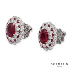 Orecchini con rubini e diamanti D. A.