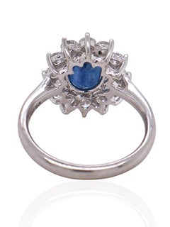 Anello con zaffiro e diamante Sophia D in platino