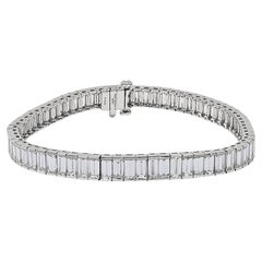 Sophia D. Bezel Bracelet ligne avec diamants taille baguette