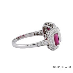 Sophia D. Three-Stone Ruby Ring