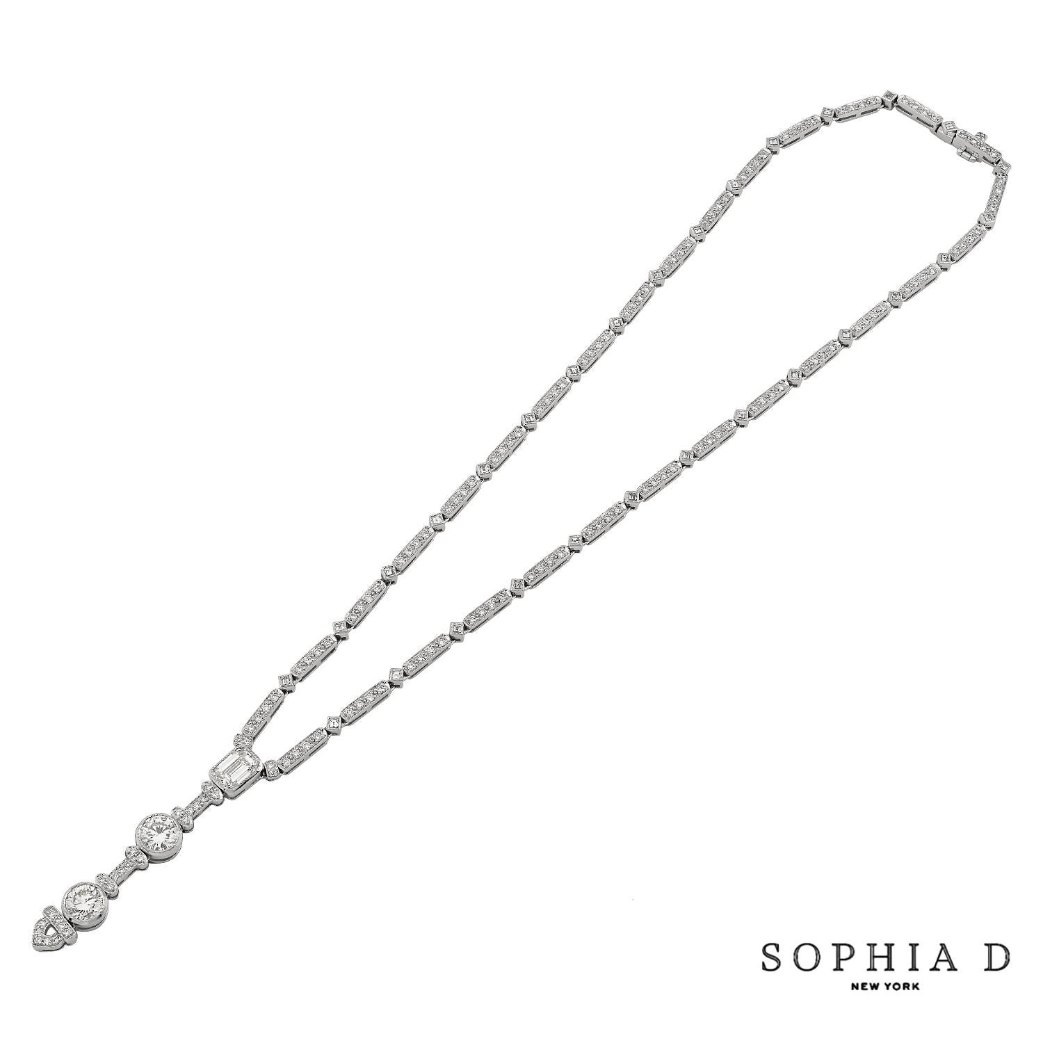 Collana con diamanti a barre verticali Sophia D. A. In condizioni Nuovo in vendita a New York, NY