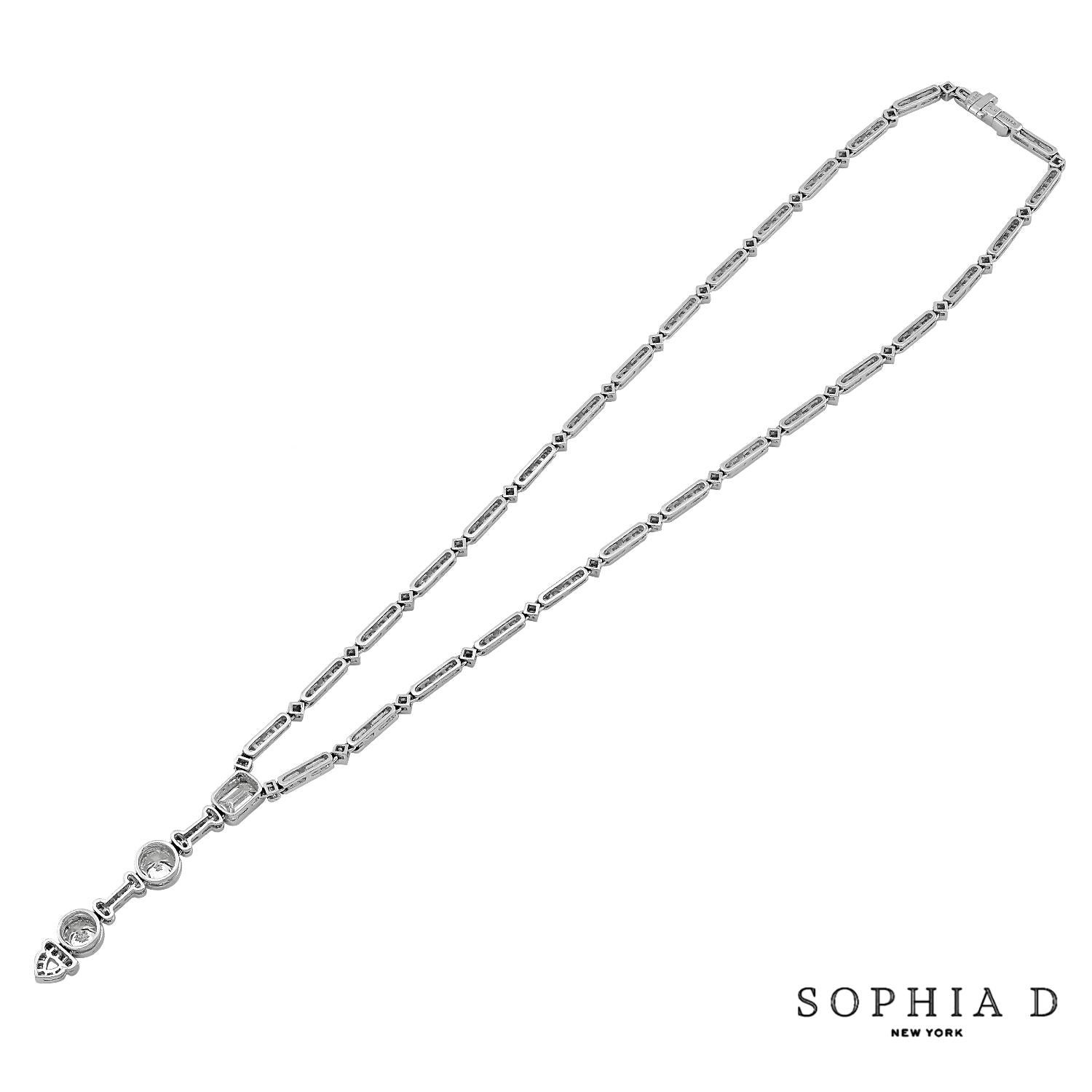 da uomo o donna Collana con diamanti a barre verticali Sophia D. A. in vendita