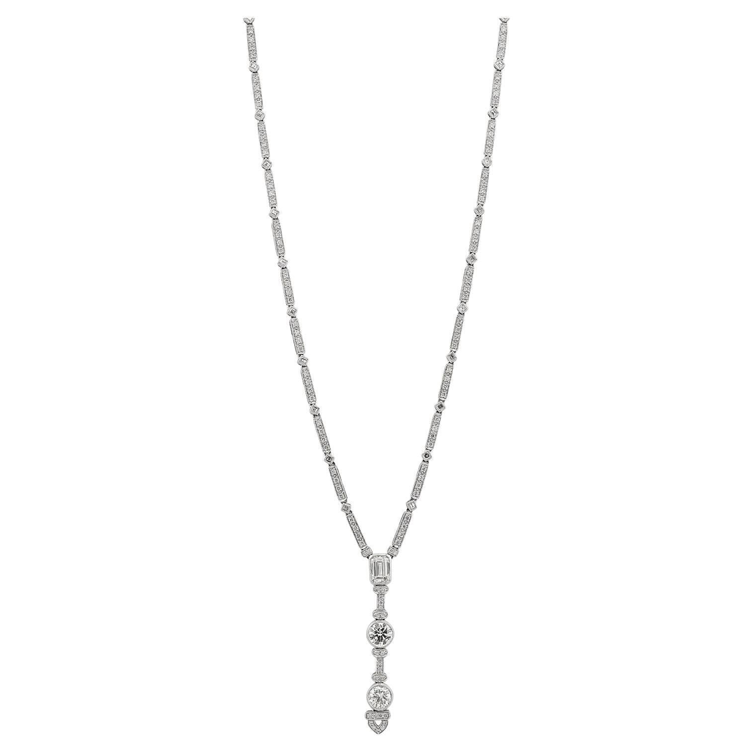 Collana con diamanti a barre verticali Sophia D. A.