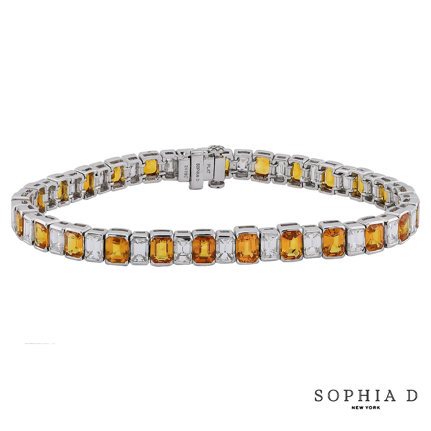 Sophia D. Bracelet en saphir jaune et diamants Neuf - En vente à New York, NY