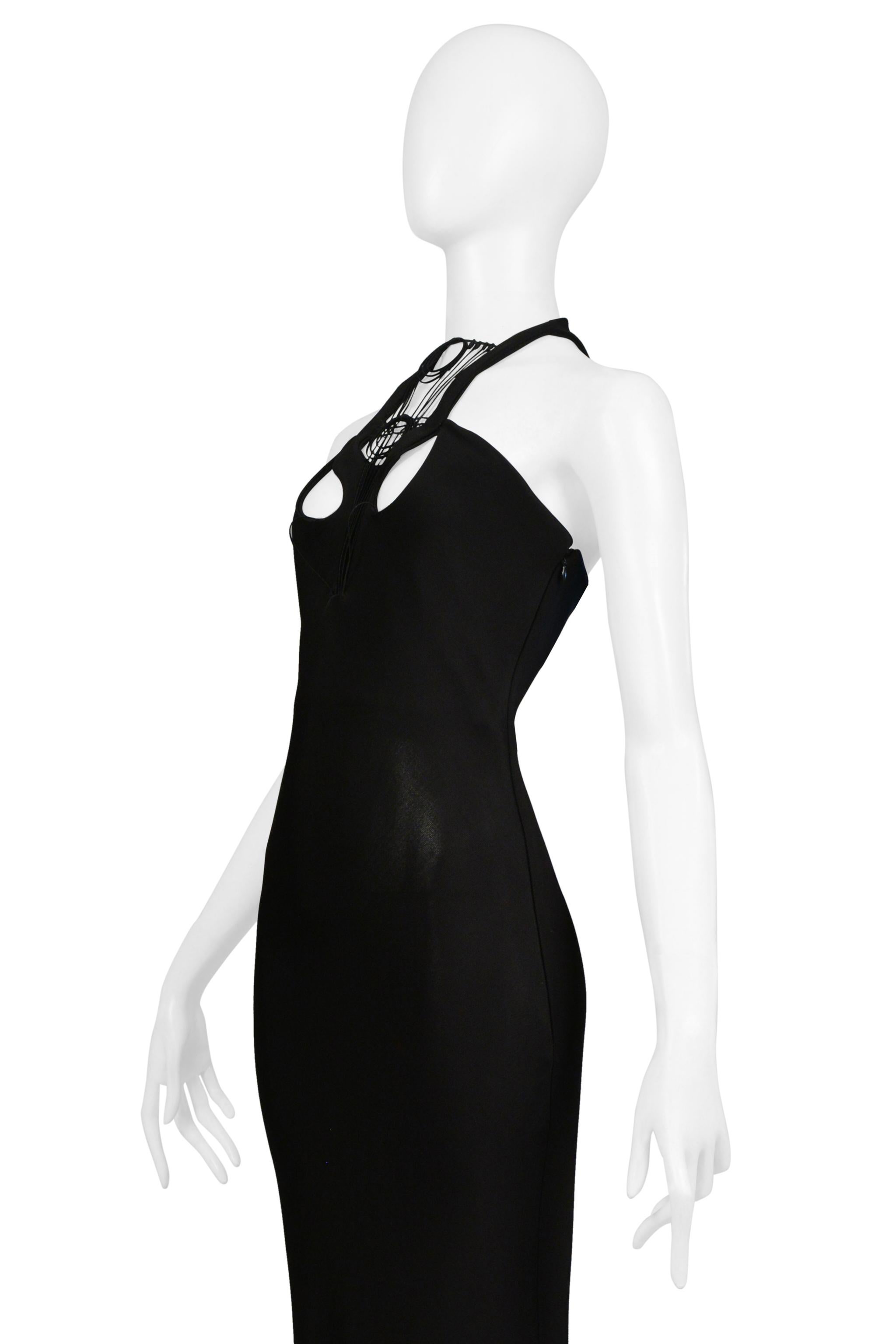 Robe de soirée noire Sophia Kokosalaki avec corsage complexe 2008 en vente 2