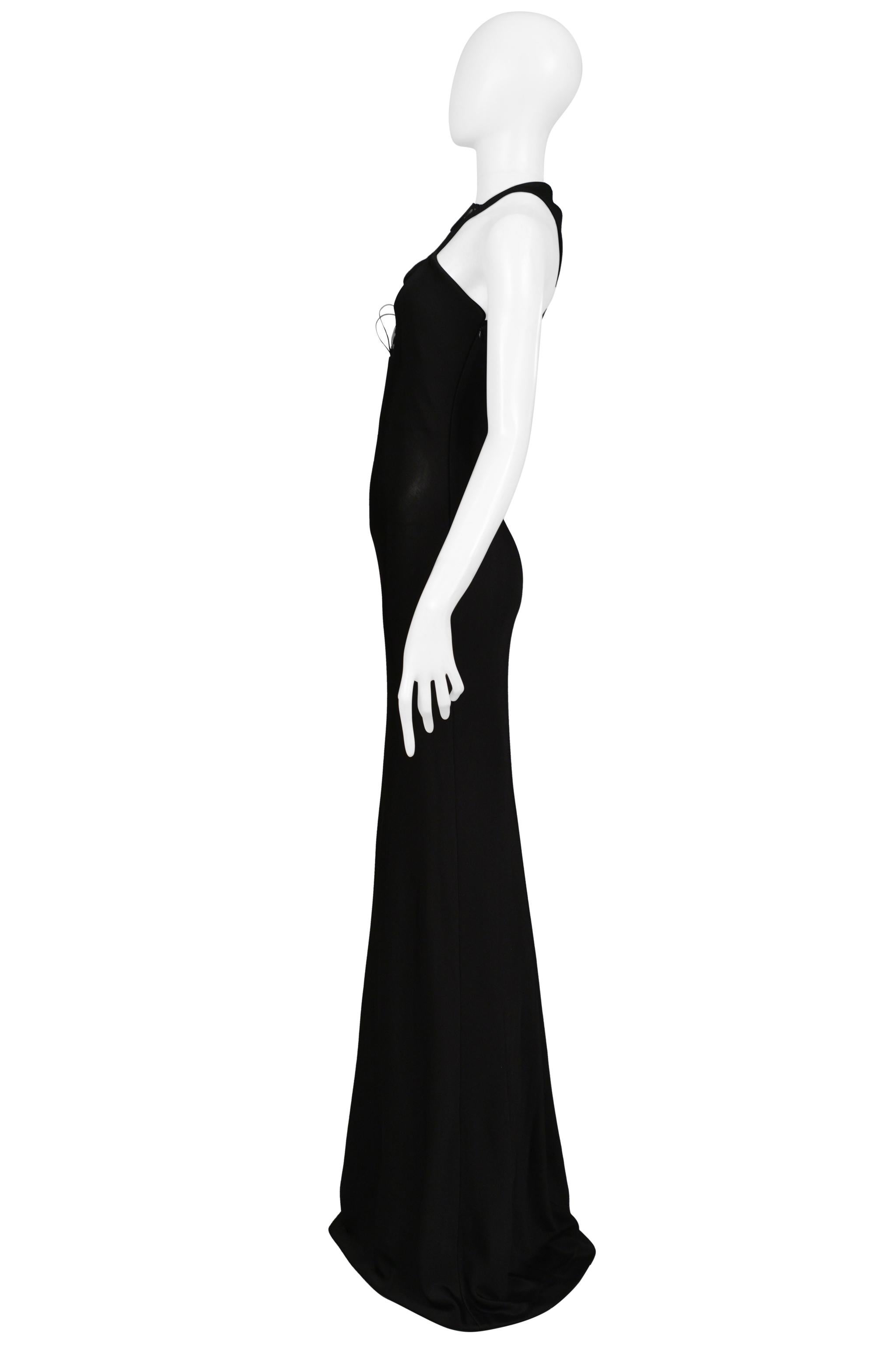 Sophia Kokosalaki Black Architectural Evening Gown With Intricate Bodice 2008 For Sale 3