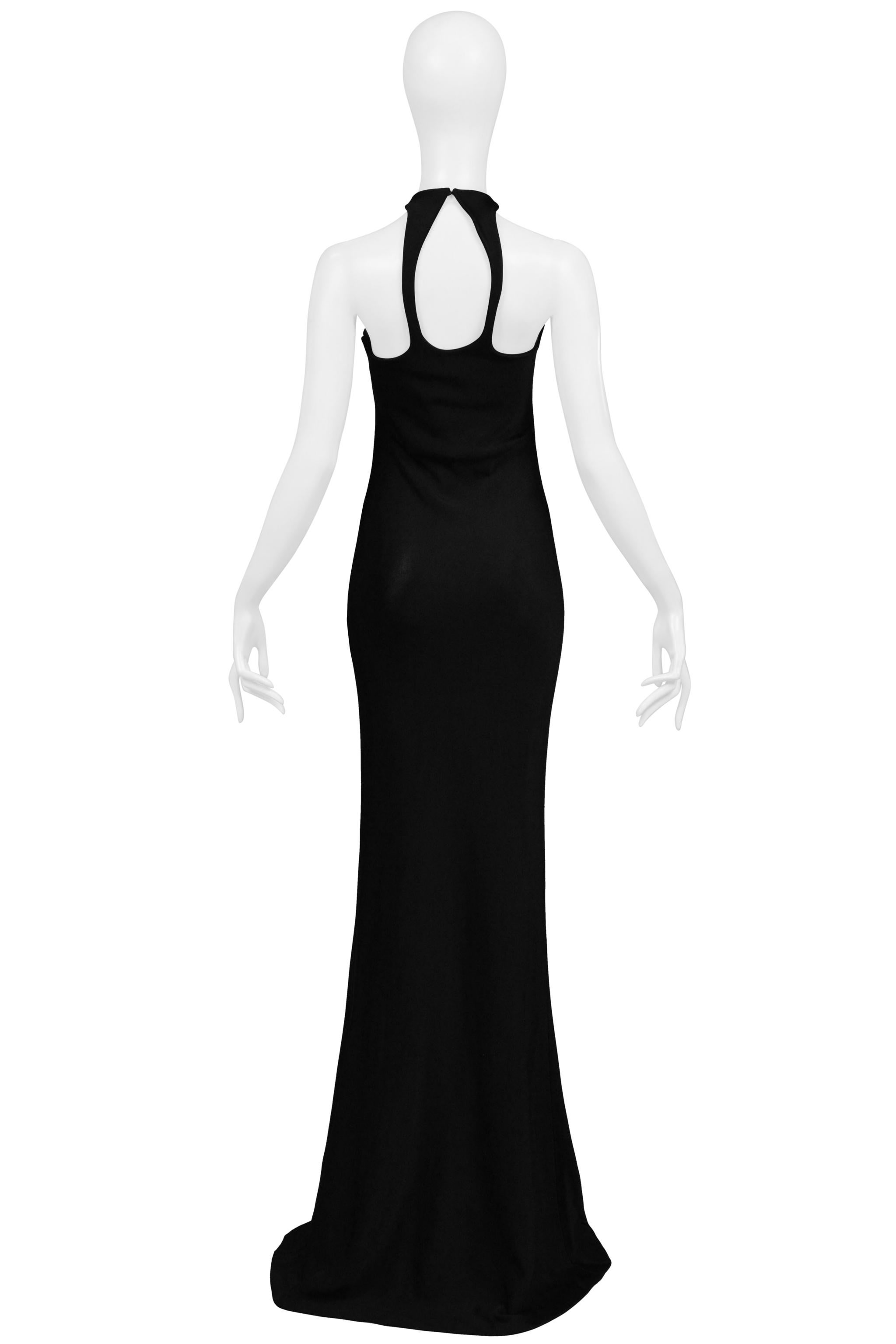 Sophia Kokosalaki Black Architectural Evening Gown With Intricate Bodice 2008 For Sale 5