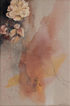 
Daybreak and Dusk
. Roses on raw linen, oak frame. Contemporary floral nature
