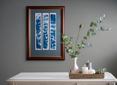 'Elegance, Good taste, and Confiding love'. Blue white nature floral minimal