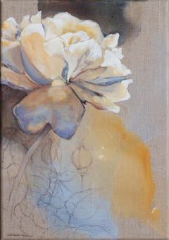 
Georgia
. Roses, linen, oak frame. Contemporary abstract bold floral nature