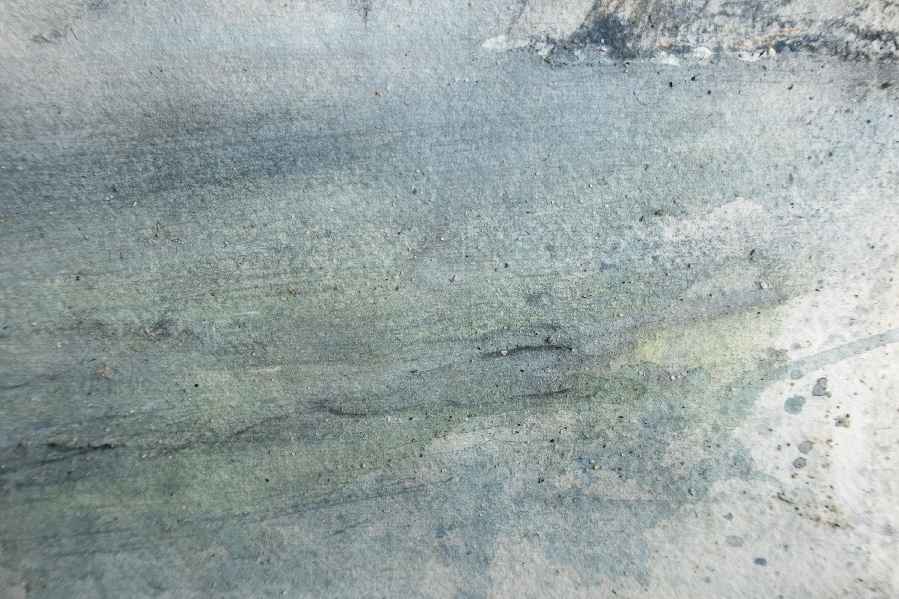 'Glow, Tewas, Glaw' (Charcoal Sand Rain) Sea ocean beach blue grey green nature 1