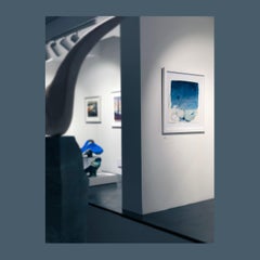 'Raven's Feast'. Ocean Shore Beach Landscape Contemporary Surrealist blue white