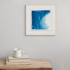 'Reeds'. Blue white shore ocean beach cottage minimalist nature drawing