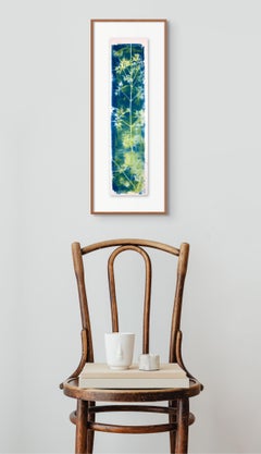 'The Pulse of Spring' Contemporary green blue gold spring maple leaves nature