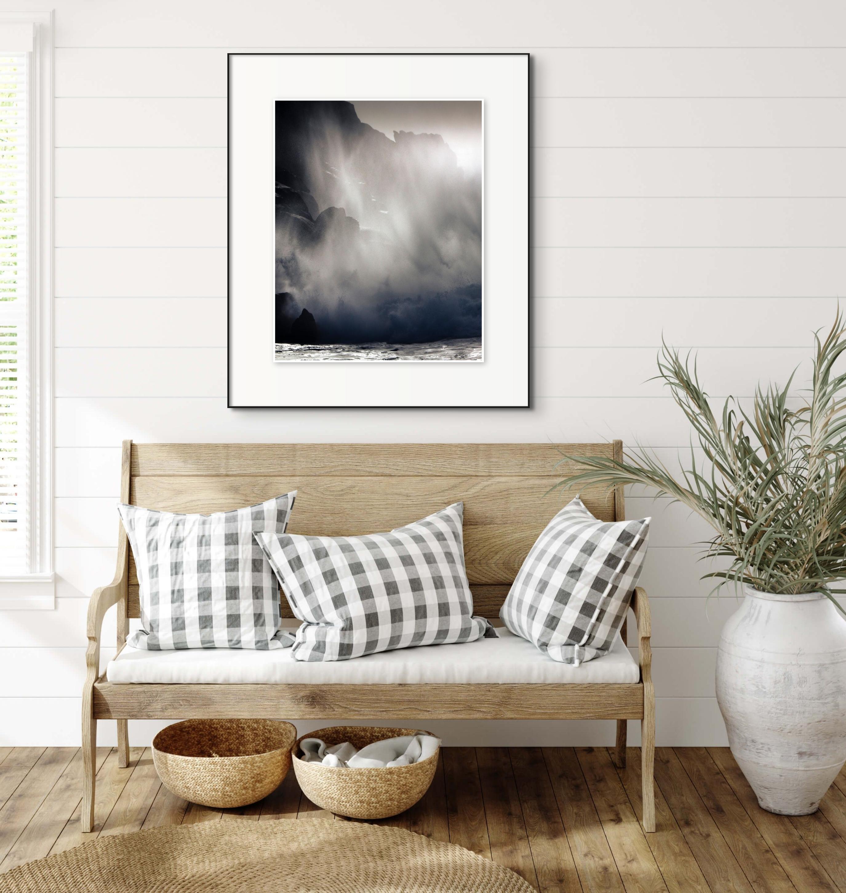 'Exhalation' Limited edition photograph. Light Ocean Sea Beach Water Abstract - Contemporary Photograph by Sophia Milligan