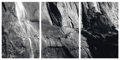 'Falls' Limited edition photograph triptych. Yosemite Stone Water Tree Texture