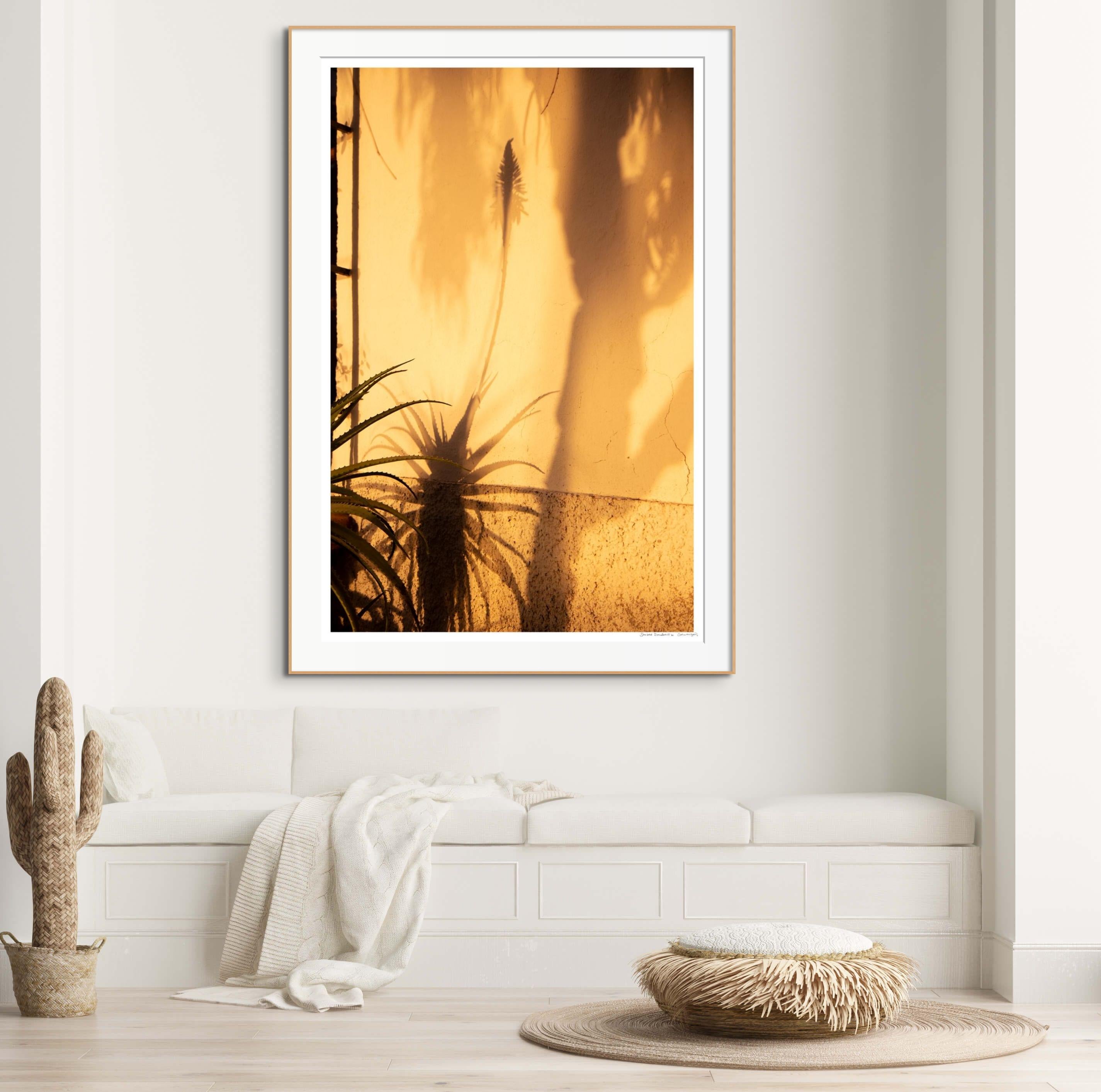 'Sombras Doradas (2)' Large Scale Photo, Shadows Silhouette Sunset Yellow Gold - Orange Color Photograph by Sophia Milligan