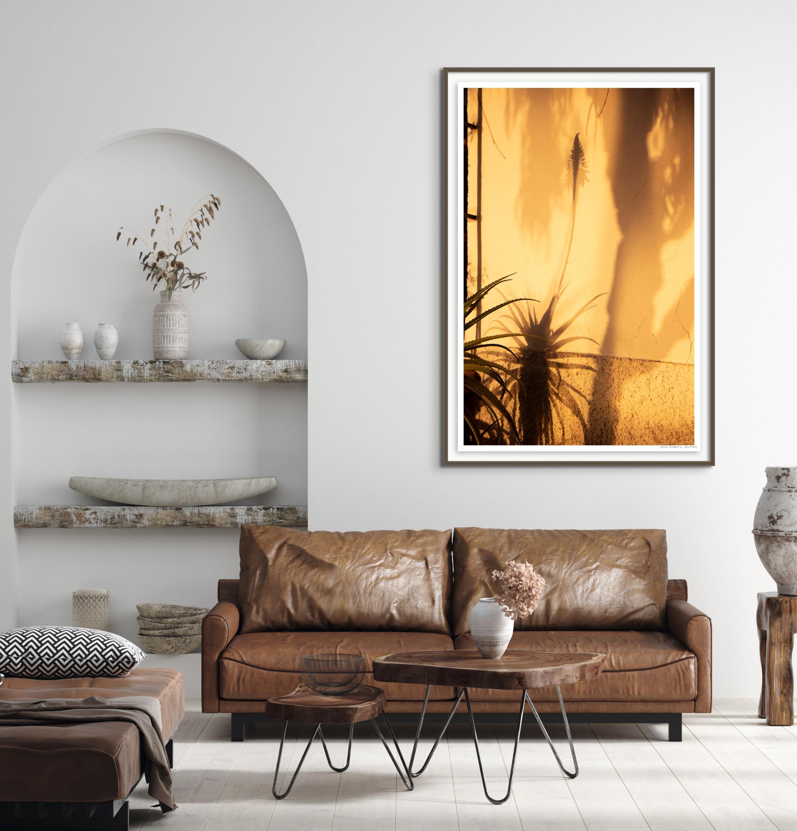 'Sombras Doradas (2)' Large Scale Photo, Shadows Silhouette Sunset Yellow Gold For Sale 1