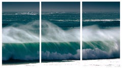 'Pounding Heart' Large scale photograph. Triptych, ocean, sea, Beach cottage