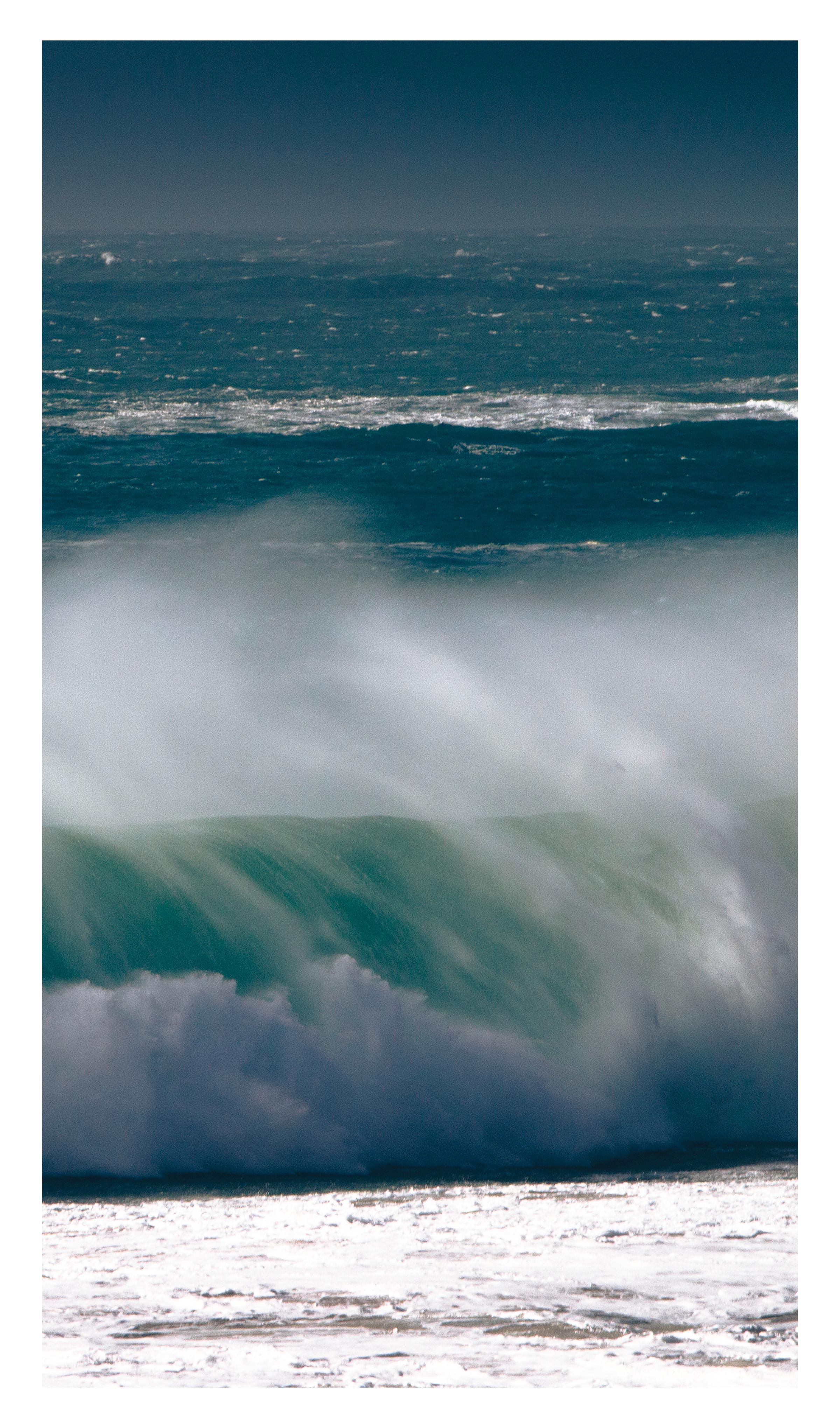 'Pounding Heart' Large scale triptych photograph. Ocean, sea, Beach cottage wave For Sale 1