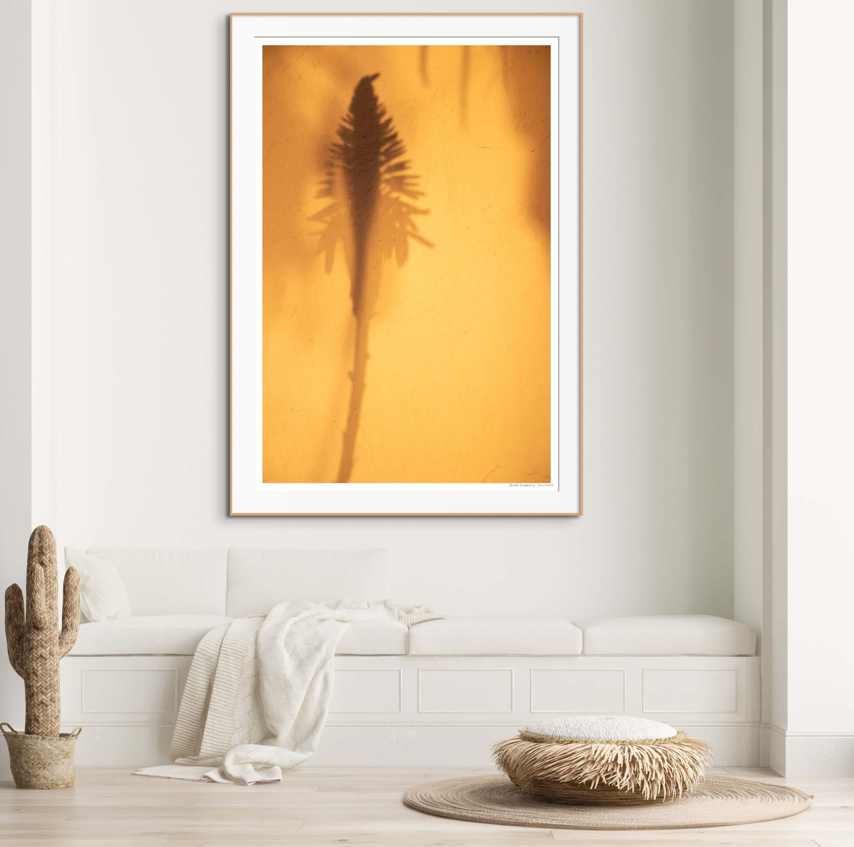'Sombras Doradas (4)' Large Scale Photo, Desert Silhouette Sunset Yellow Gold - Orange Color Photograph by Sophia Milligan