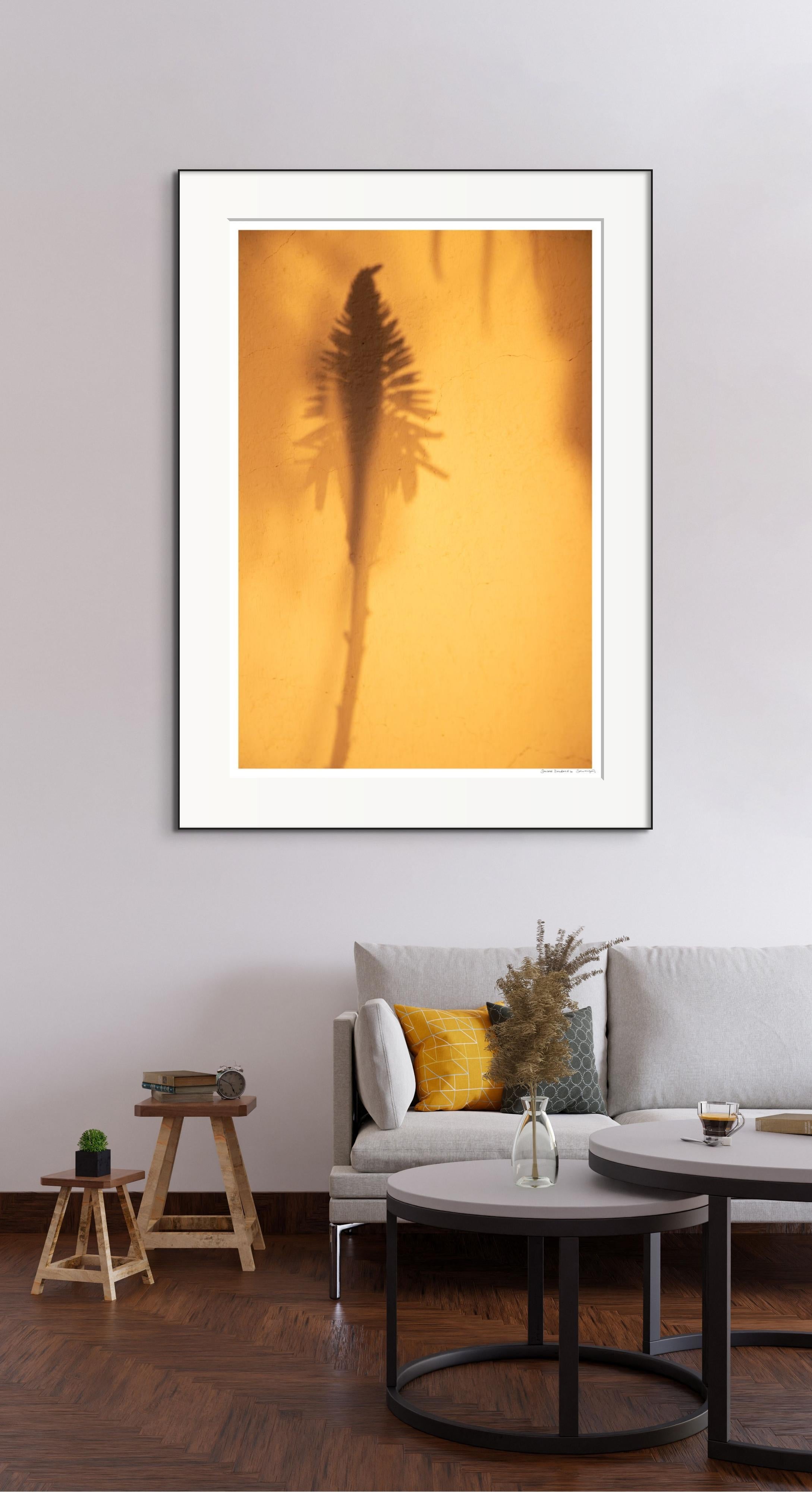 'Sombras Doradas (4)' Large Scale Photo, Desert Silhouette Sunset Yellow Gold For Sale 2