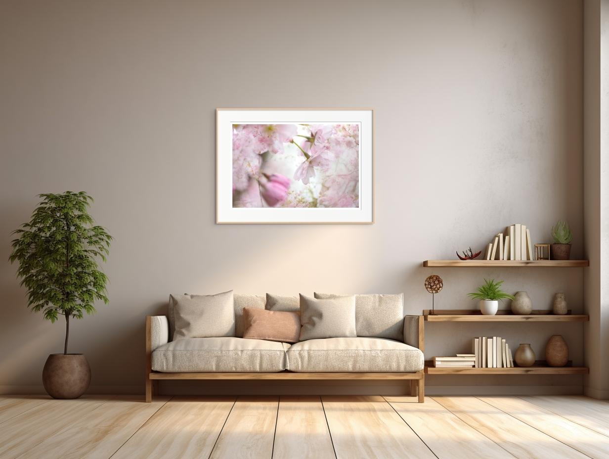 'Spring couplet' Photograph Cherry blossom Sakura flowers white pink nature For Sale 2