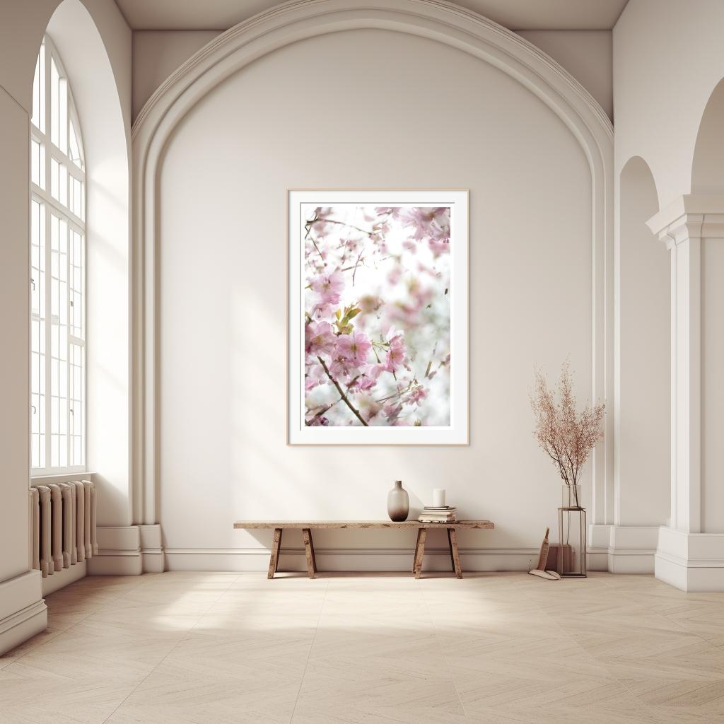 'The Optimism of Spring' Large Scale Photo Cherry blossom Sakura flowers pink - Photograph by Sophia Milligan