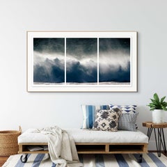 'Towards your Heart' Large scale Photo. Triptych Ocean, Sea, Blue, Beach Cottage