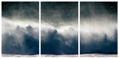 'Towards your Heart' Large scale Photo. Triptych Ocean, Sea, Blue, Beach Cottage