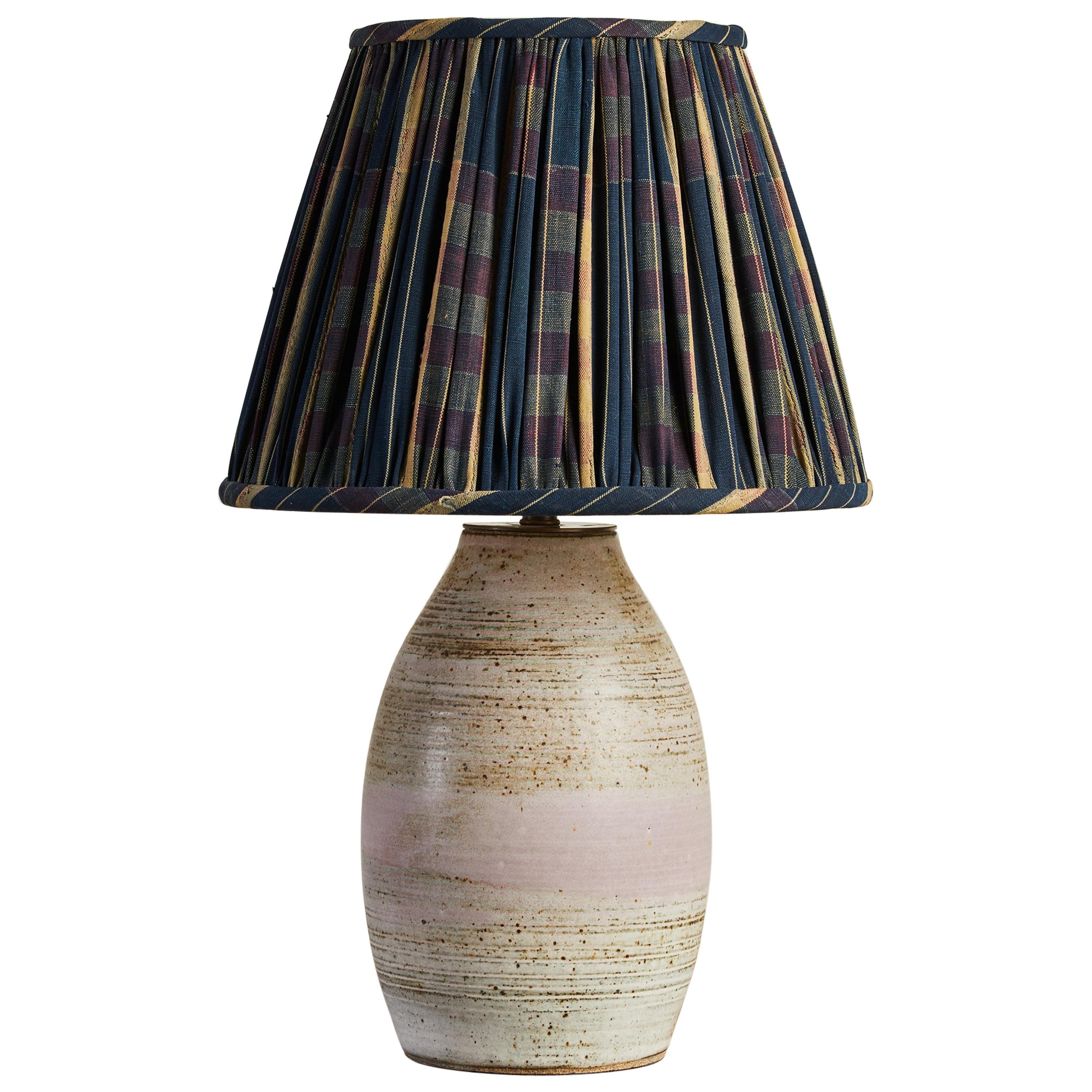 Sophia Studio Ceramic Table Lamp with Shirred Fabric Lampshade