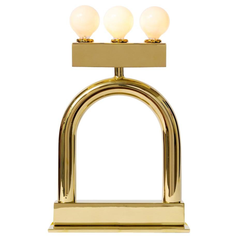 Sophia Table Lamp in Brass by Another Human, Modern Sculptural Light For Sale