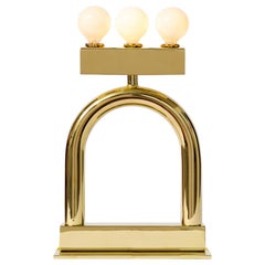 Sophia Table Lamp in Brass by Another Human, Modern Sculptural Light