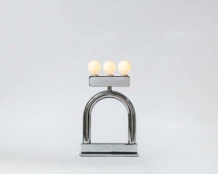 Sophia Table Lamp in Chrome by Another Human, Modern Sculptural Light