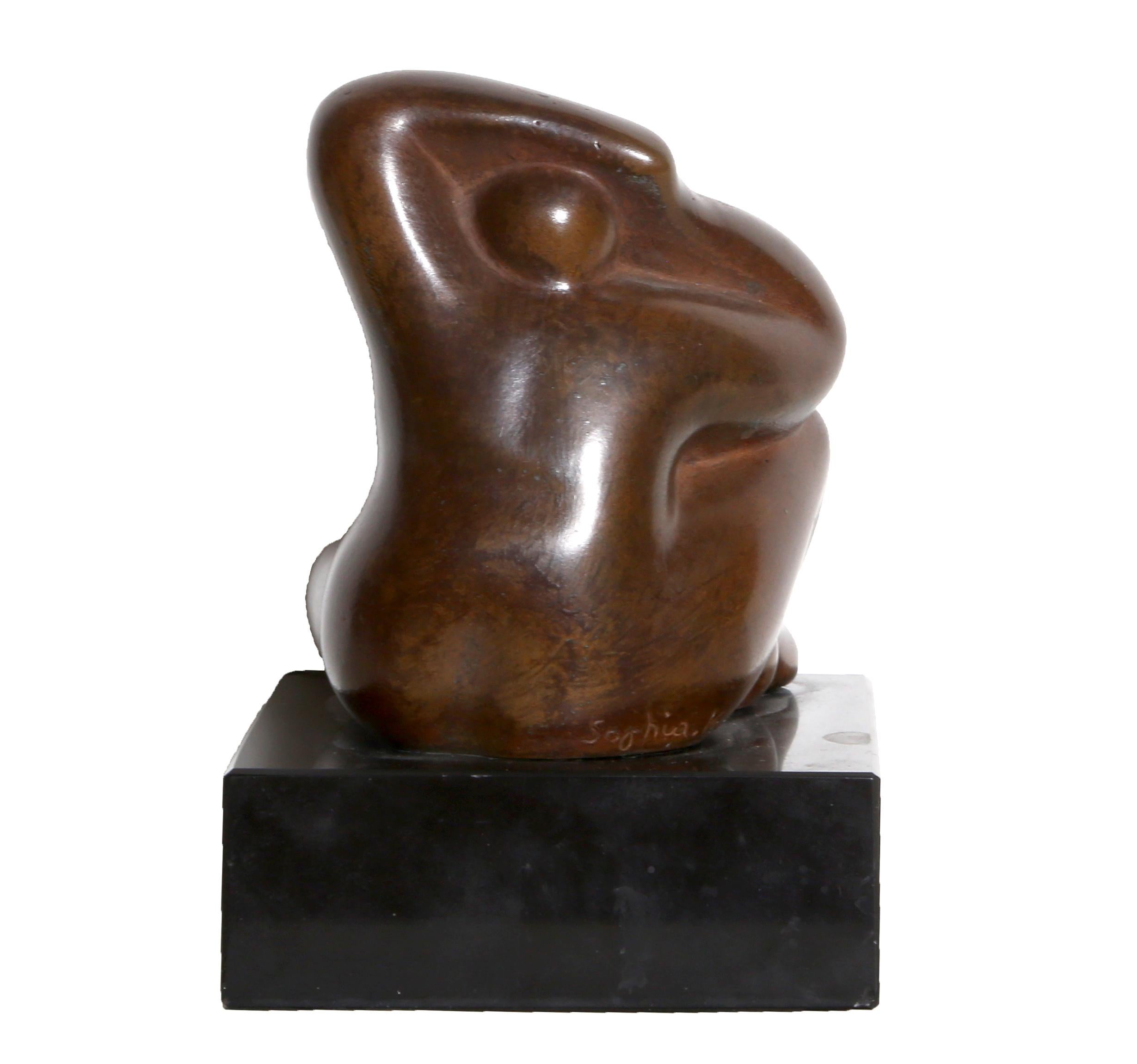 Seated Nude, Bronze by Sophia Vari 1
