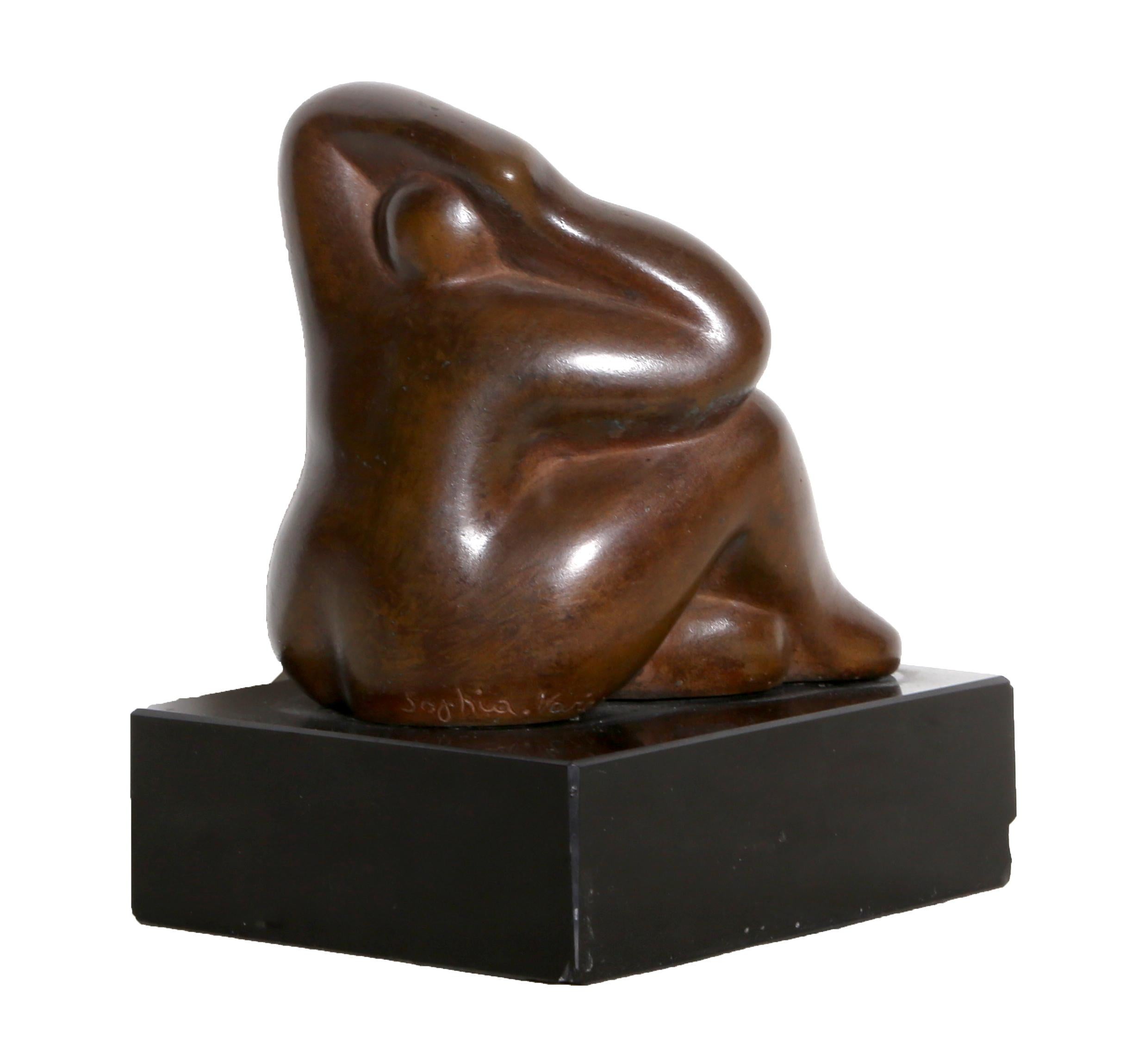 Seated Nude, Bronze by Sophia Vari 2