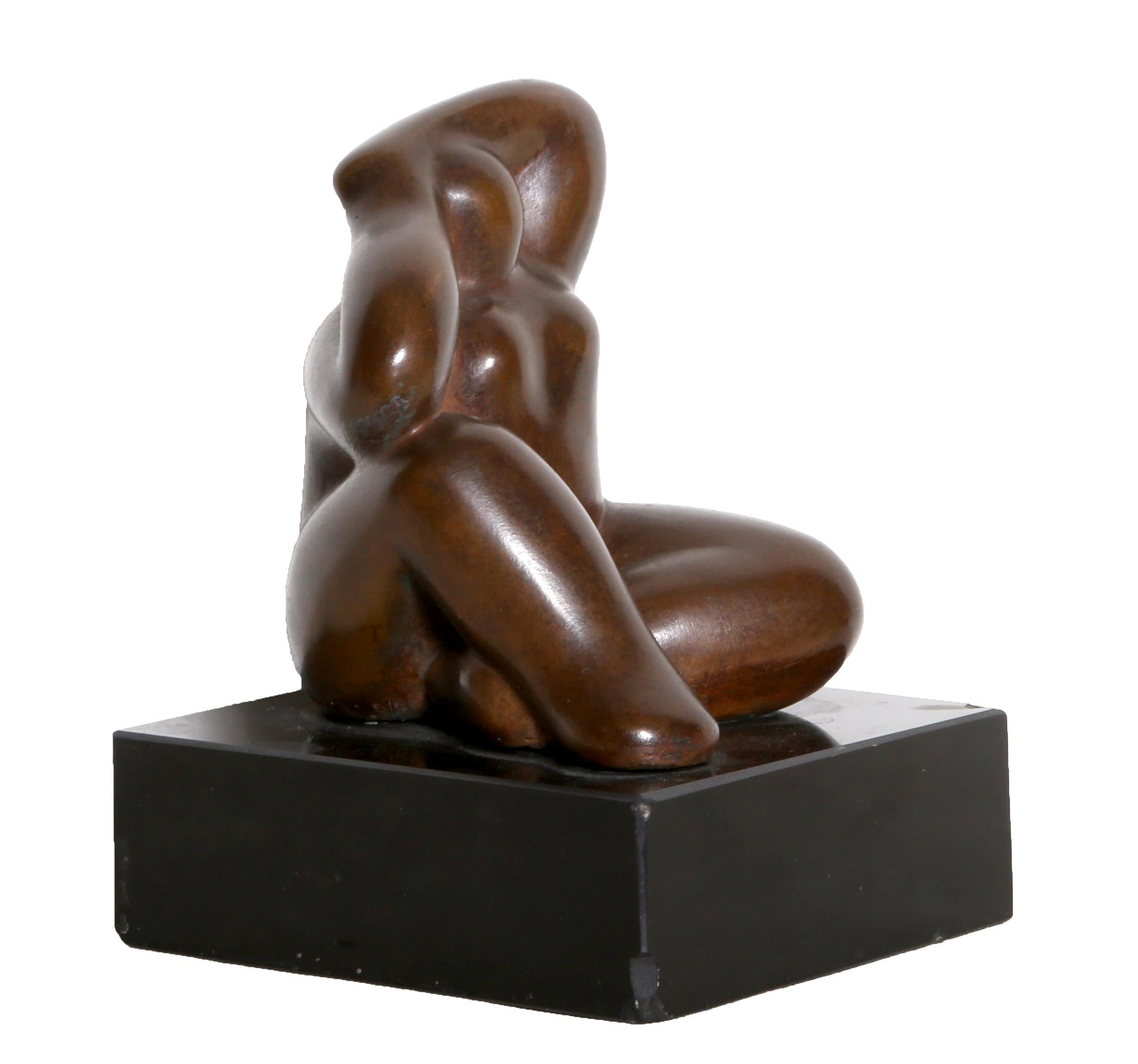 Seated Nude, Bronze by Sophia Vari 4